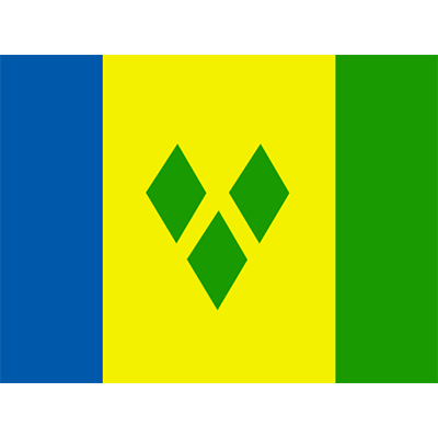 Bandera Oficial de San Vicente y las Granadinas, ideal para personalizar artículos de bebé en chupete-bebe.com.