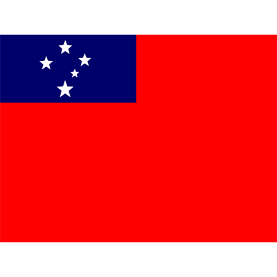 Bandera Oficial de Samoa, ideal para personalizar artículos para bebé como bodis, baberos y más en chupete-bebe.com.