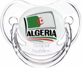 Diseño de bandera de Argelia 1 Piruleta Fisiológica Transparente Clásica