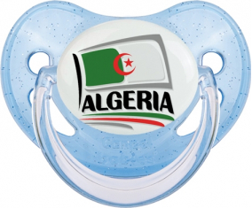 Diseño de bandera argelina 1 Piruleta Fisiológica Azul De lentejuelas
