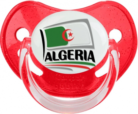 Argelia Flag design 1 Piruleta Fisiológica Roja De Lentejuelas