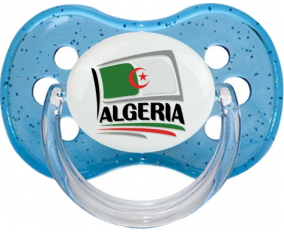 Diseño de bandera argelina 1 tetina de cereza azul de lentejuelas
