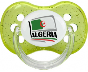 Diseño de bandera argelina 1 tetina verde verde de lentejuelas
