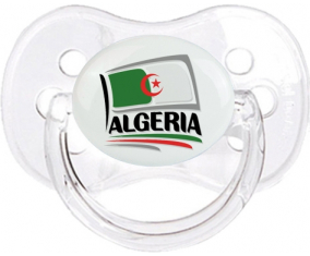 Diseño de bandera de Argelia 1 cereza clásica transparente tetina