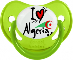 Me encanta Argelia - Dragon Dragon bandera Fosforescente Verde