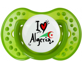 I love Algeria + drapeau : Chupete LOVI Dynamic personnalisée