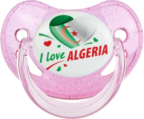 Me encanta argelia diseño 2 rosa de lentejuelas fisiológicas
