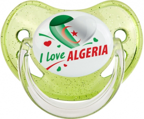 Me encanta argelia diseño 2 Lentejuelas Verde Tetin Fisiológica