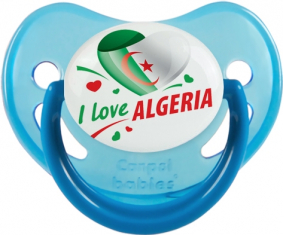 Me encanta argelia diseño 2 Fosforescente Azul Fisiológico Tetina