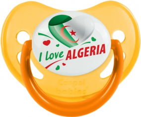 Me encanta argelia diseño 2 Tetina fisiológica Fosforescente amarillo