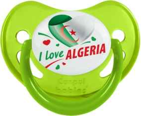 Me encanta argelia diseño 2 Tetina fisiológica Fosforescente verde