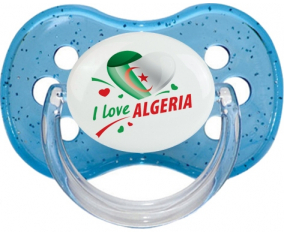 Me encanta argelia diseño 2 lentejuelas de cereza azul