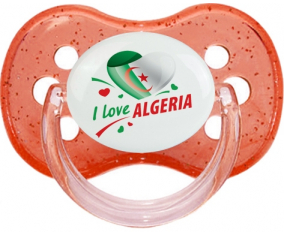 Me encanta argelia diseño 2 lentejuelas de cereza roja