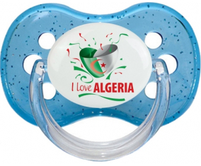 Me encanta argelia diseño 3 azul cereza lentejuelas Lollipop