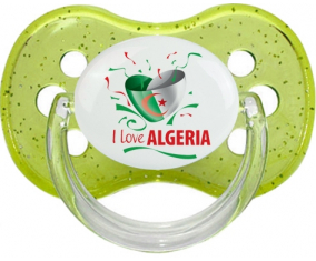 Me encanta argelia diseño 3 verde cereza lentejuelas Lollipop