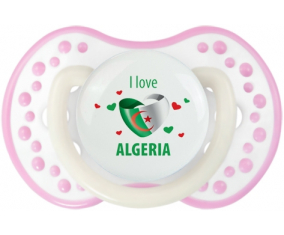 Me encanta argelia diseño 4 Sucette lovi dynamic fosforescente blanco-rosa