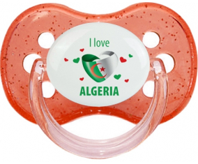 Me encanta argelia diseño 4 Rojo Cereza Lentejuelas Lollipop