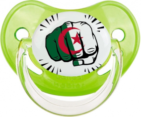 Bandera Argelia golpeando clásico chupa fisiológica verde