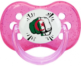 Bandera Argelia punched cereza lollipop rosa lentejuelas