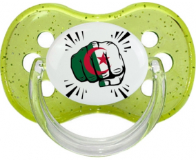 Bandera Argelia golpeó verde cereza lentejuelas lollipop