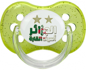 2 estrellas Argelia campeón africano Verde Cherry Glitter Lollipop