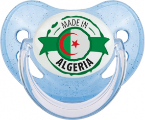 Hecho en Argelia diseño 2 Tetina Fisiológica Azul Lentejuelas