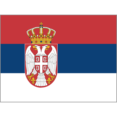 Bandera Oficial de Serbia, ideal para personalizar productos de bebé en chupete-bebe.com. ¡Haz que tu pequeño destaque!