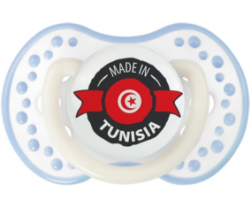 Hecho en Túnez diseño 1 con nombre Tétine lovi dynamic Clásico Blanco-cian