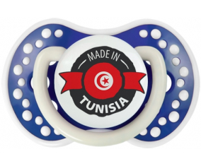Hecho en Túnez diseño 1 con nombre de pila Tetine lovi dynamic azul marino fosforescente