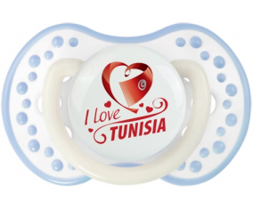 Me encanta Túnez diseño 1 Lollipop lovi dynamic Clásico Blanco-cian