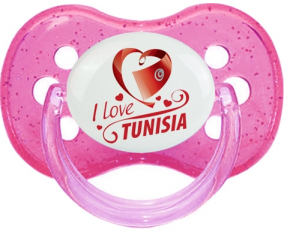 Me encanta Túnez diseño 1 Cherry Lollipop Rosa lentejuelas