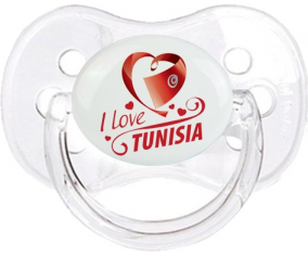 Me encanta Túnez diseño 1 Clásico Transparente Cherry Lollipop