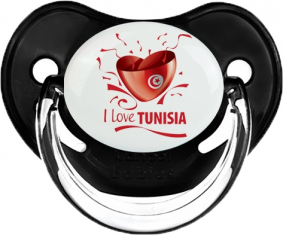Me encanta Túnez diseño 2 Clásico Negro Fisiológico Lollipop