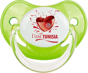 Me encanta Túnez diseño 2 Clásico Verde Fisiológico Lollipop
