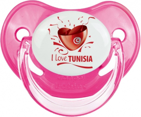 Me encanta Túnez diseño 2 Clásico Rosa Fisiológico Lollipop