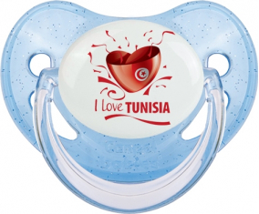 Me encanta Túnez diseño 2 Azul lentejuelas Physiological Lollipop