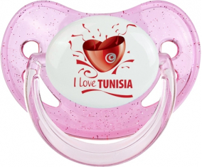 Me encanta Túnez diseño 2 Lentejuelas Rosa Physiological Lollipop