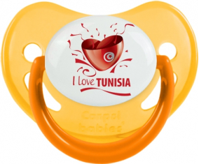 Me encanta Túnez diseño 2 Fosforescente Amarillo Fisiológico Lollipop