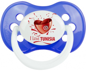 Me encanta Túnez diseño 2 Clásico Azul Anatómico Lollipop