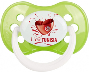 Me encanta Túnez diseño 2 Clásico Verde Anatómico Lollipop