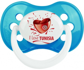 Me encanta Túnez diseño 2 Clásico Cian Anatómico Lollipop