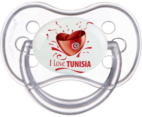 Me encanta Túnez diseño 2 Clásico Transparente Anatómico Lollipop