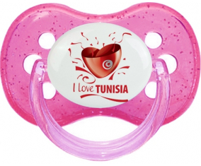 Me encanta Túnez diseño 2 Tetine Cherry Cherry Lentejuelas