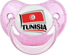 Túnez Bandera diseño 1 Sucete Fisiológico Brillo Rosa