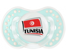 Bandera Túnez diseño 1 Tetine lovi dynamic Retro-turquesa-laguna clásica