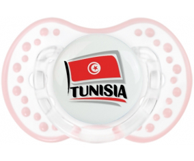Túnez Flag design 1 Tetine lovi dynamic clásico retro-blanco-rosa-tierno