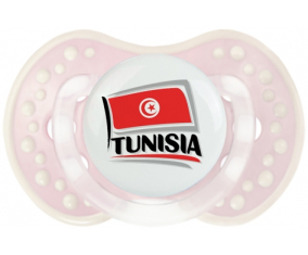 Bandera Túnez diseño 1 Tetine lovi dynamic clásico retro-rosa-tierno