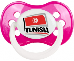 Túnez Bandera diseño 1 Clásico Rosa Oscuro Anatómica Lollipop