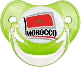 Bandera Marruecos diseño 1 Clásico Verde Fisiológico Lollipop