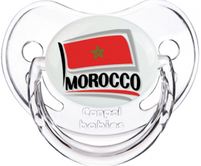 Bandera Marruecos diseño 1 Clásico Transparente Fisiológico Lollipop